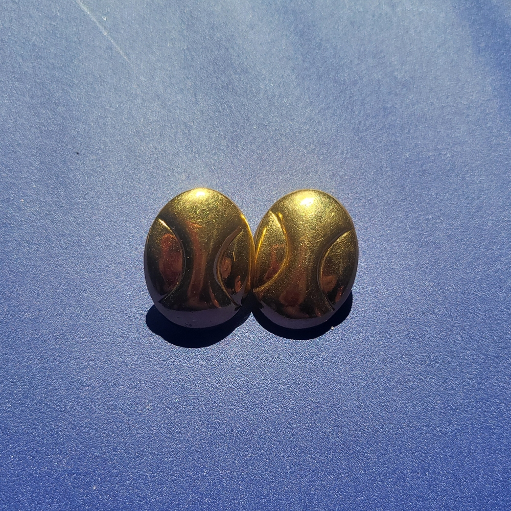 Napier Gold-Tone Oval Earrings